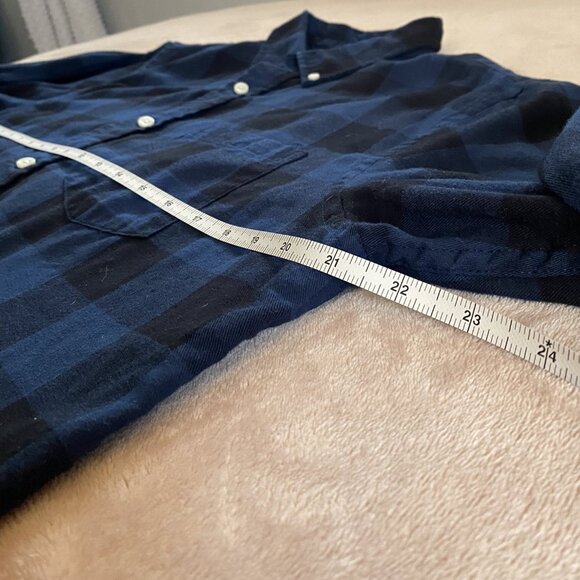 Slate & Stone Flannel Button Down Shirt - Royal Blue & Black Buffalo Plaid - Med - Picture 5 of 8